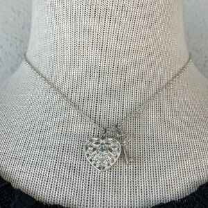 Silver Tone Charm Necklace